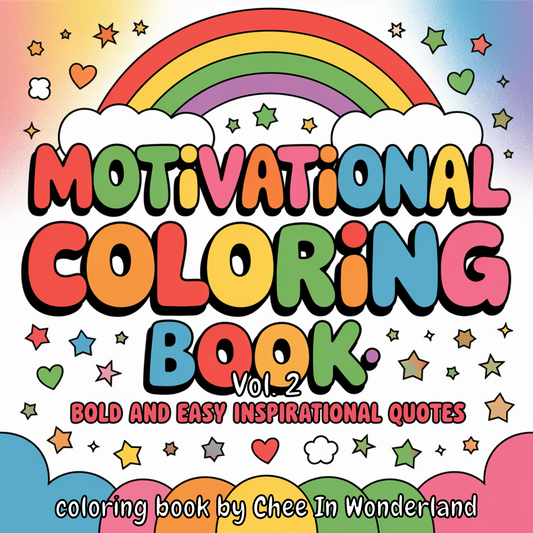 Motivational Quotes Vol. 2 Digital Coloring Book | Bold & Easy Designs